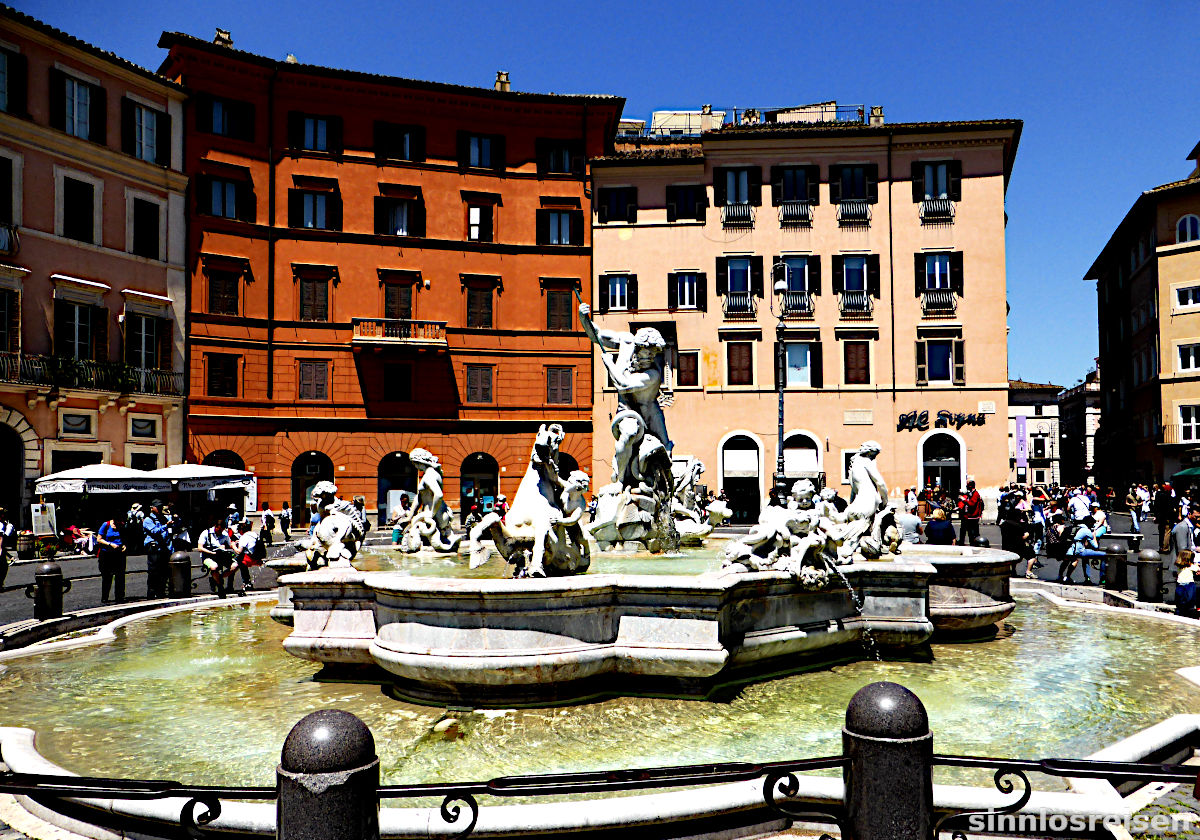 Brunnen auf dem Piazza Navona